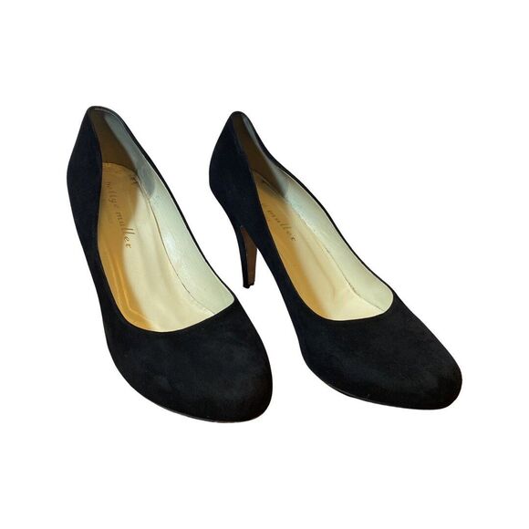 Bettye Muller Black Suede Heel Pump Sz 11 Original Box Style Treat Made In Italy - Picture 2 of 7